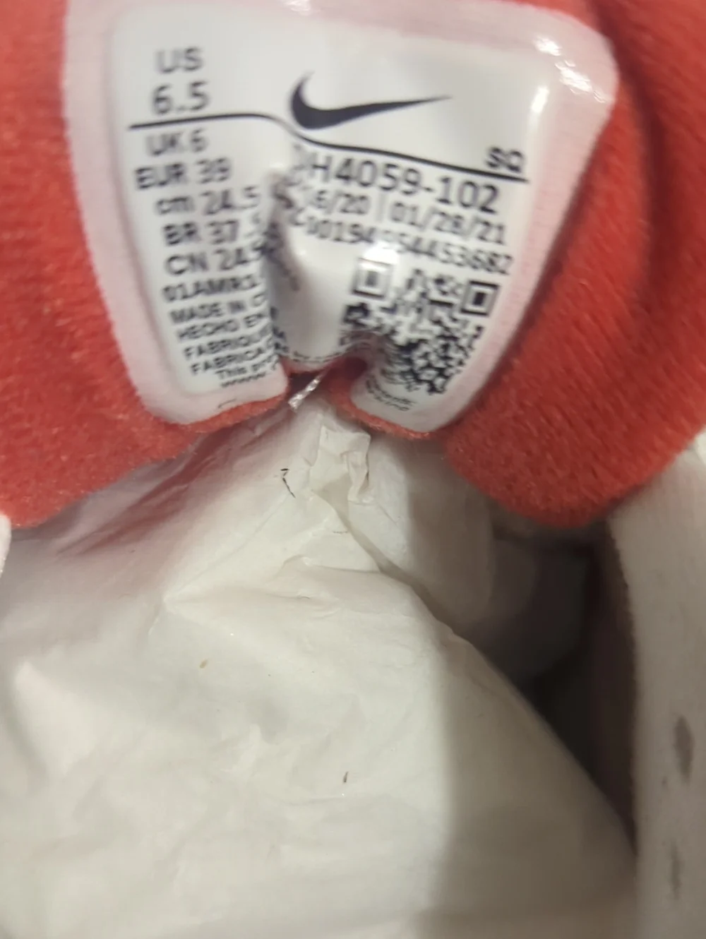 Nike Kids White, Gray & Orange Air Max Sneakers